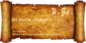 Wilheim Zsanett névjegykártya